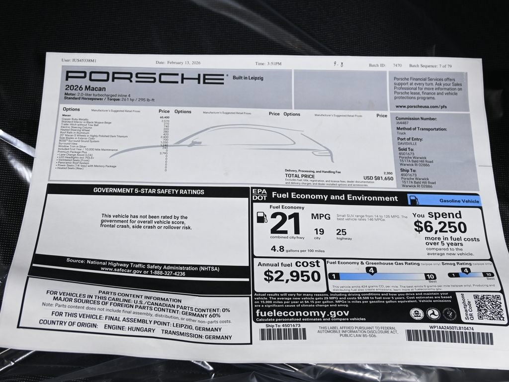 Used 2026 Porsche Macan AWD/4WD image 44