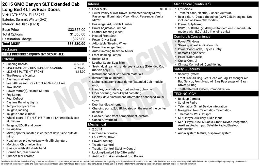 Used 2015 GMC Canyon SLT AWD/4WD image 4