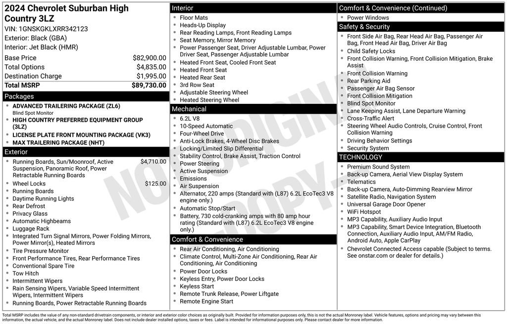 Used 2024 Chevrolet Suburban High Country AWD/4WD image 14
