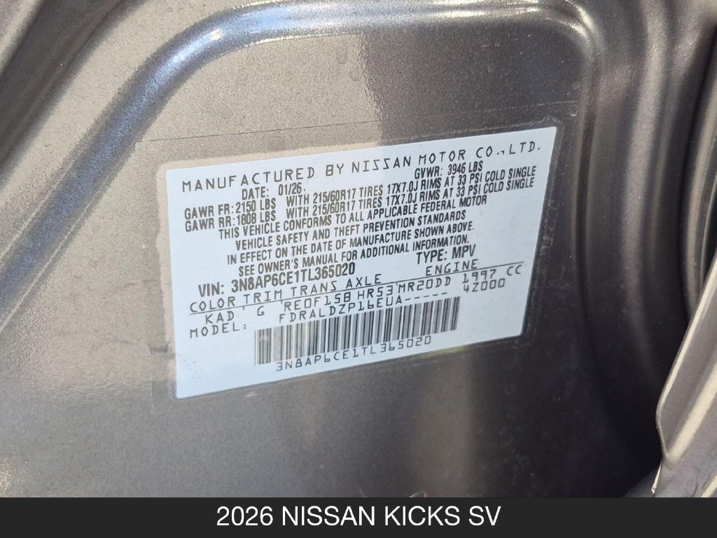 Certified 2026 Nissan Kicks SV FWD image 26