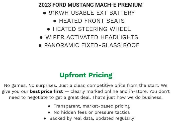 Certified 2023 Ford Mustang Mach-E Premium AWD/4WD image 2