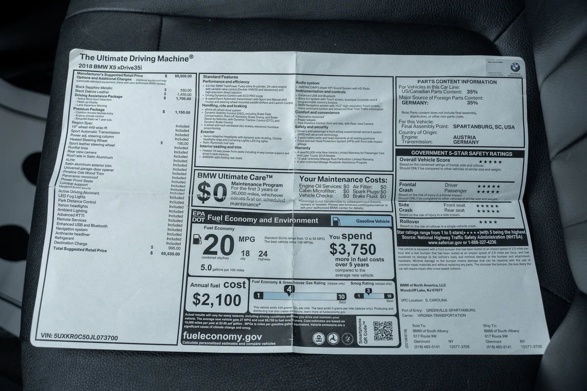 Used 2018 BMW X5 xDrive35i w/ M Sport Package image 31