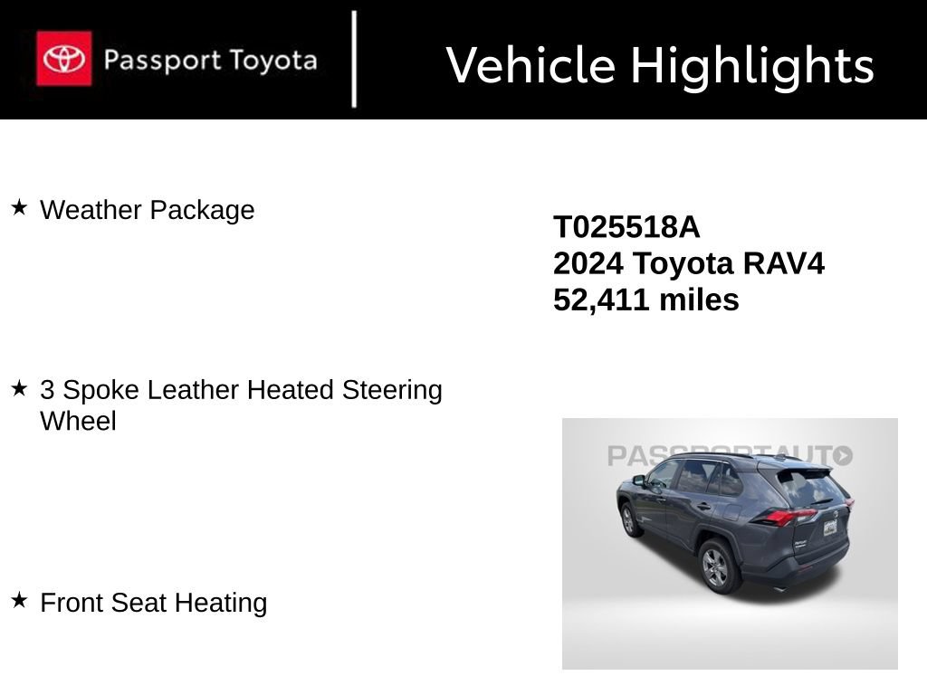 Certified 2024 Toyota RAV4 XLE w/ Weather Package AWD/4WD image 11