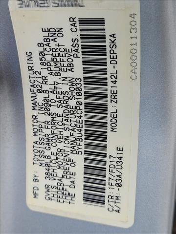 Used 2012 Toyota Corolla S FWD image 15