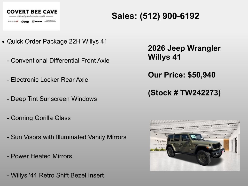 New 2026 Jeep Wrangler Unlimited Sport AWD/4WD image 13