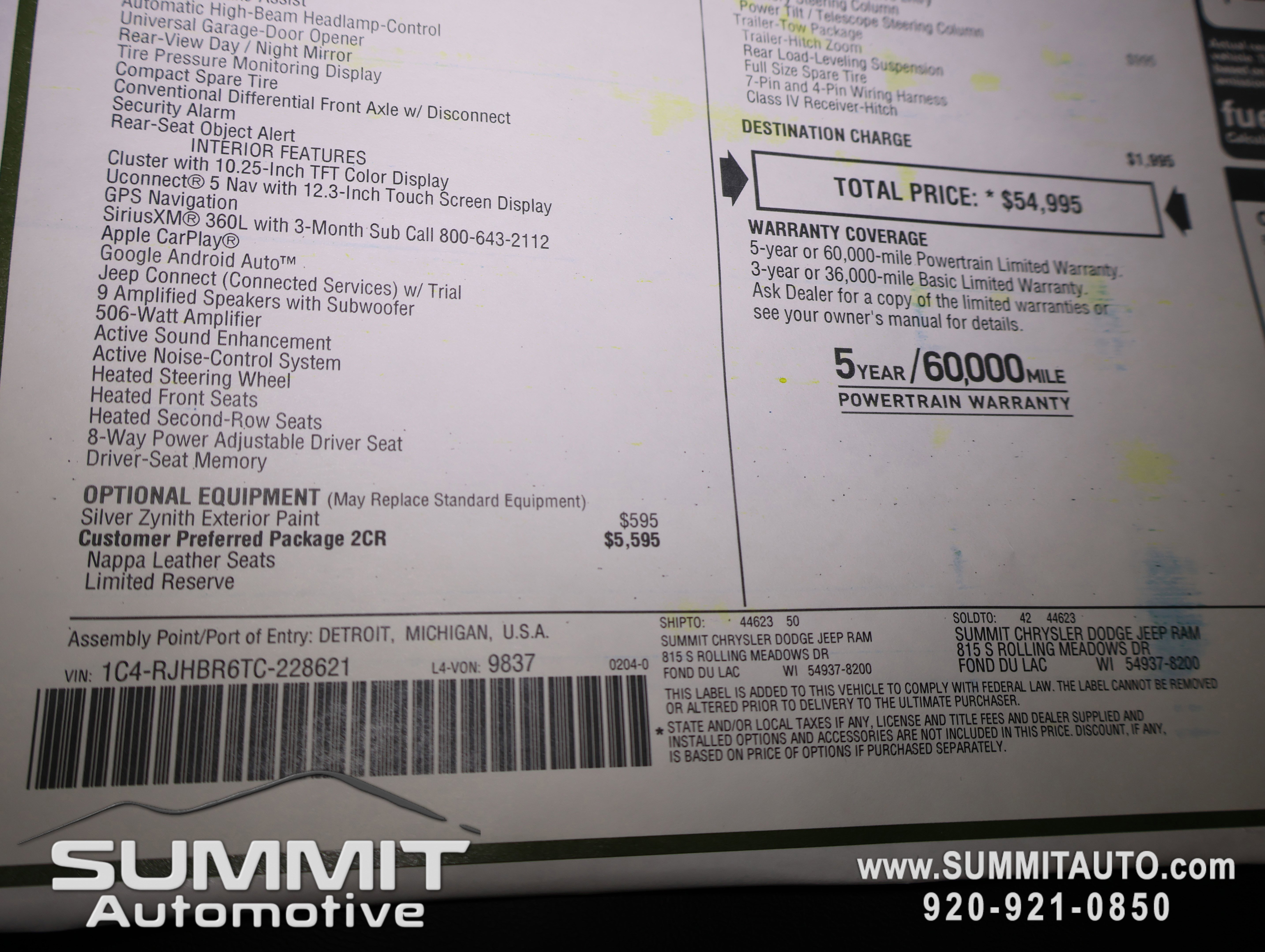 New 2026 Jeep Grand Cherokee Limited Reserve image 46