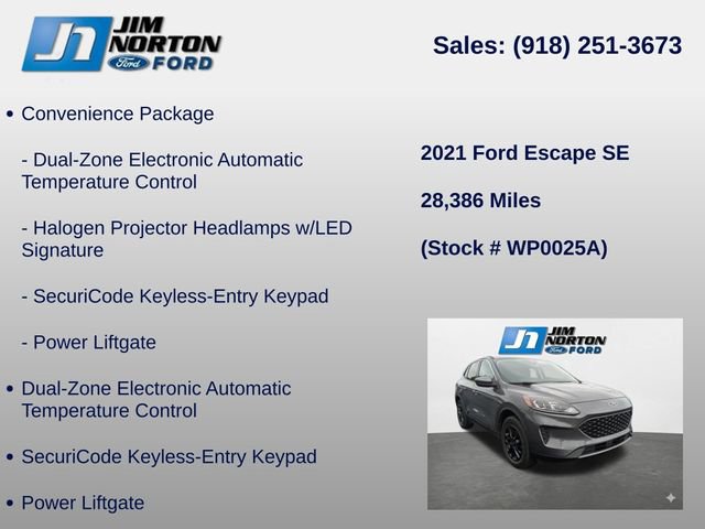 Used 2021 Ford Escape SE w/ Convenience Package image 14