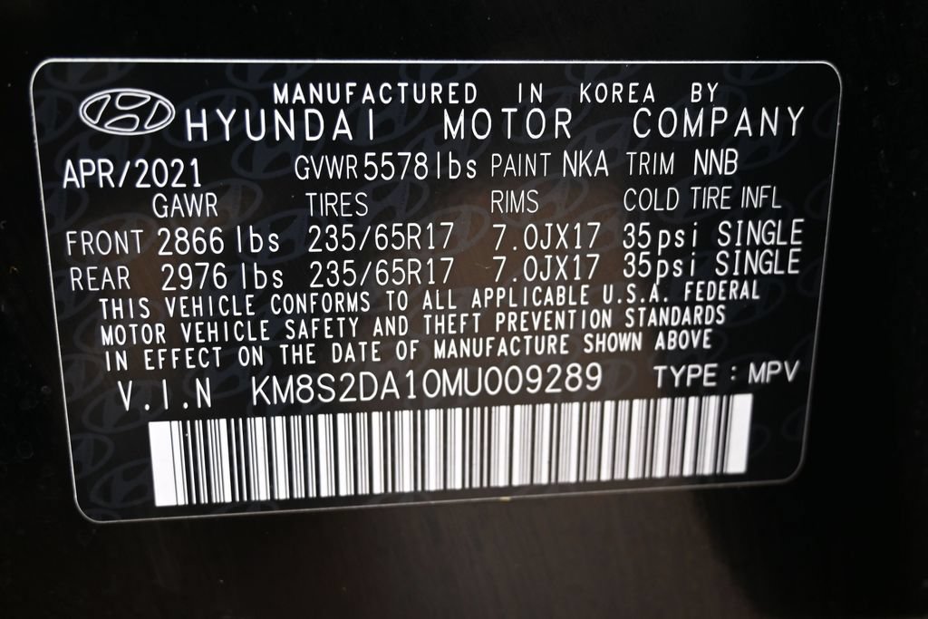 Used 2021 Hyundai Santa Fe Blue w/ Cargo Package AWD/4WD image 37