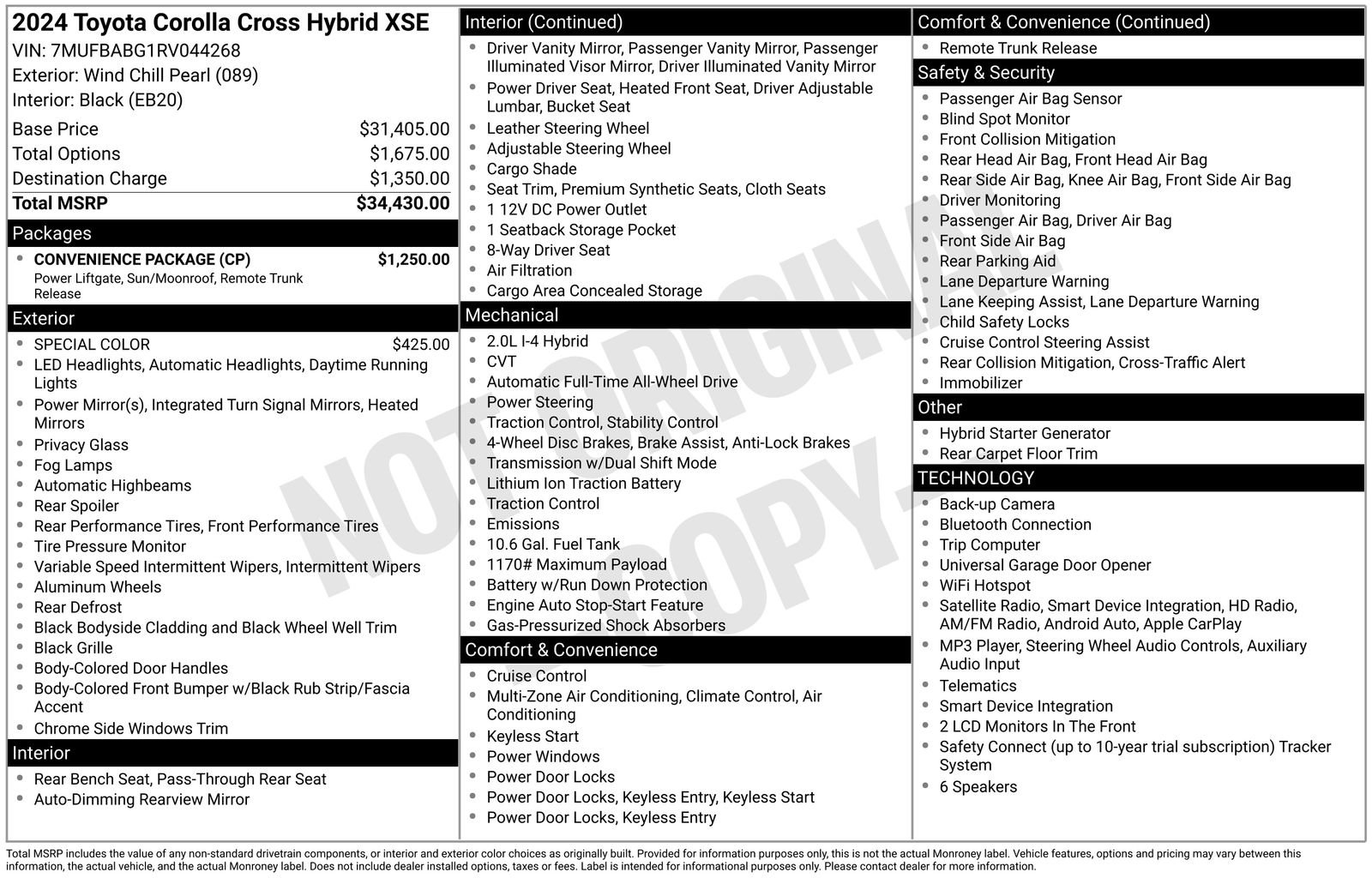 Used 2024 Toyota Corolla Cross AWD Hybrid w/ Convenience Package image 15