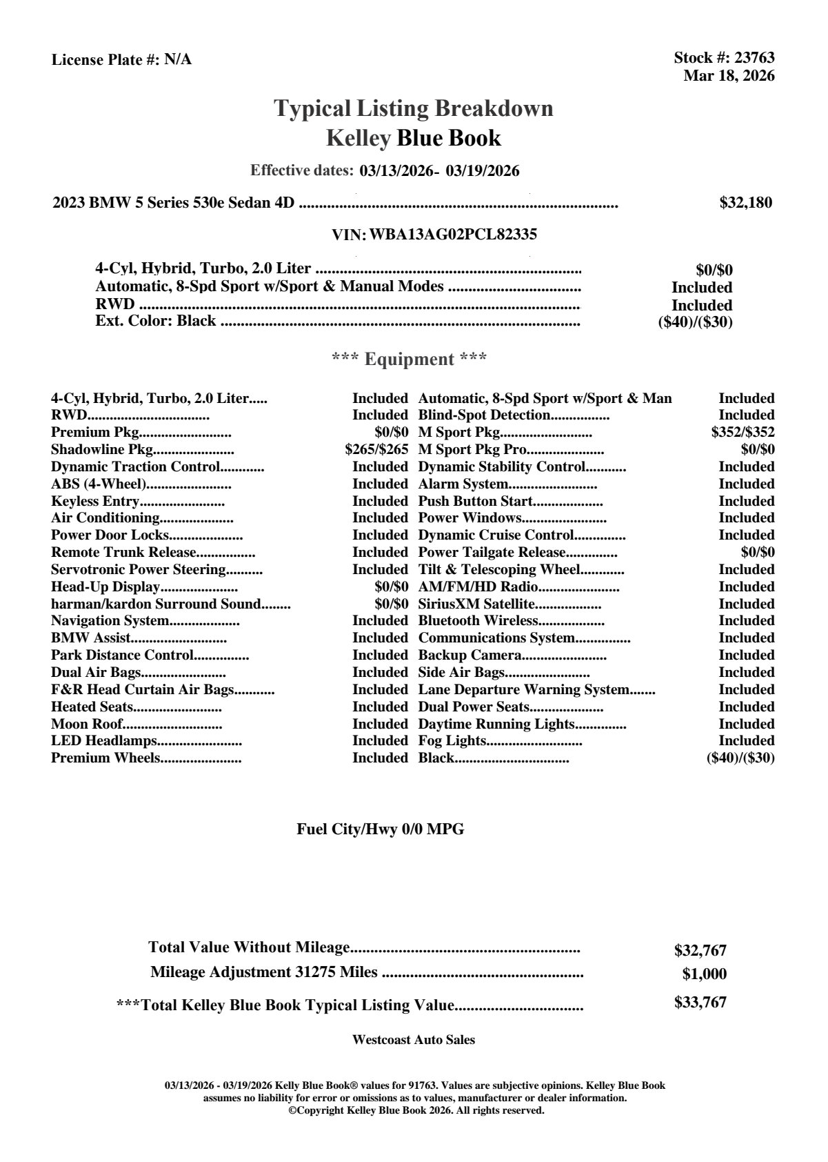 Used 2023 BMW 530e 530e w/ M Sport Package image 5