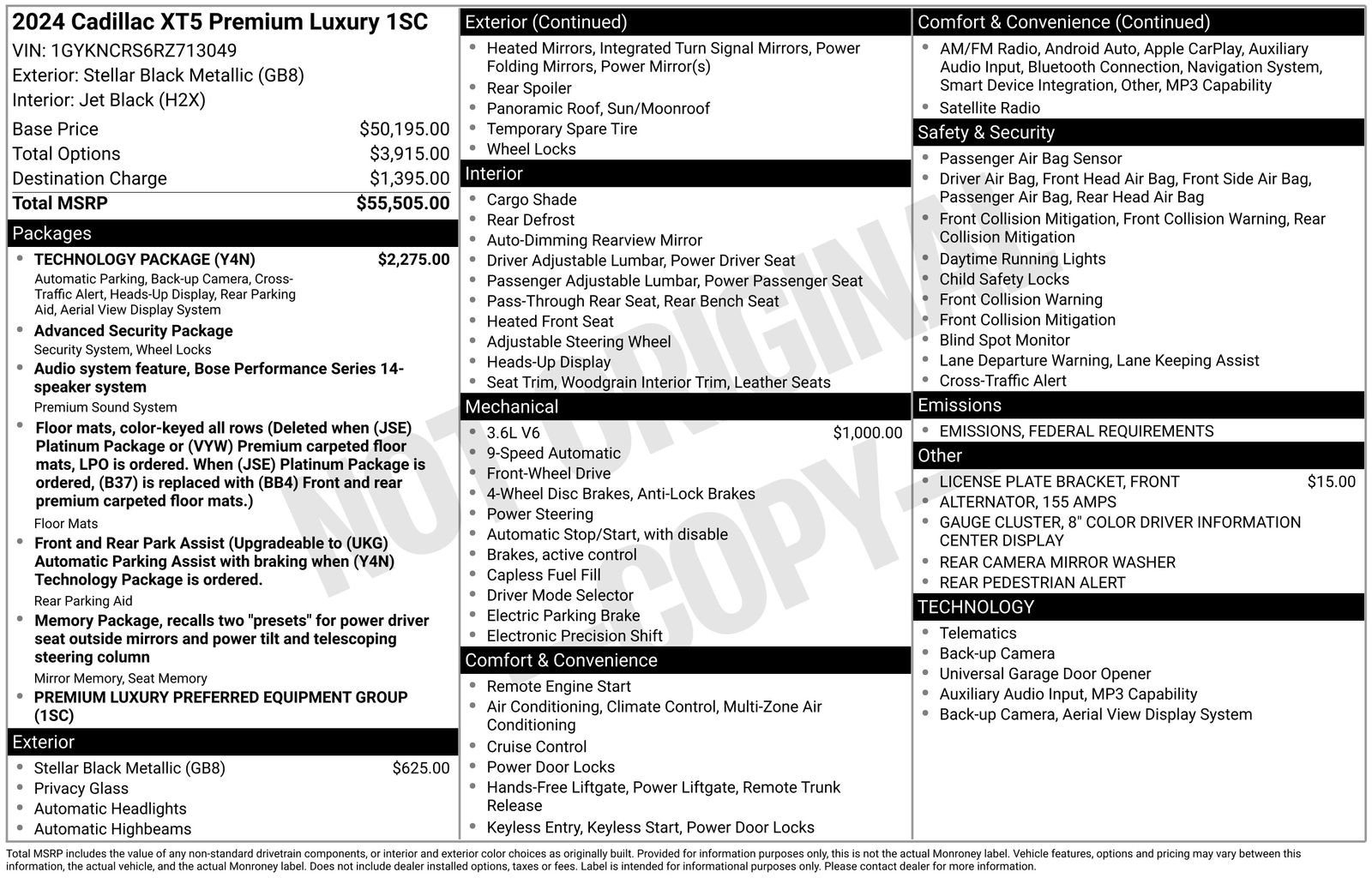 Used 2024 Cadillac XT5 Premium Luxury w/ Technology Package image 39