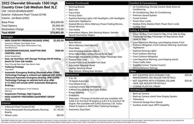 Used 2022 Chevrolet Silverado 1500 High Country w/ High Country Premium Package image 5