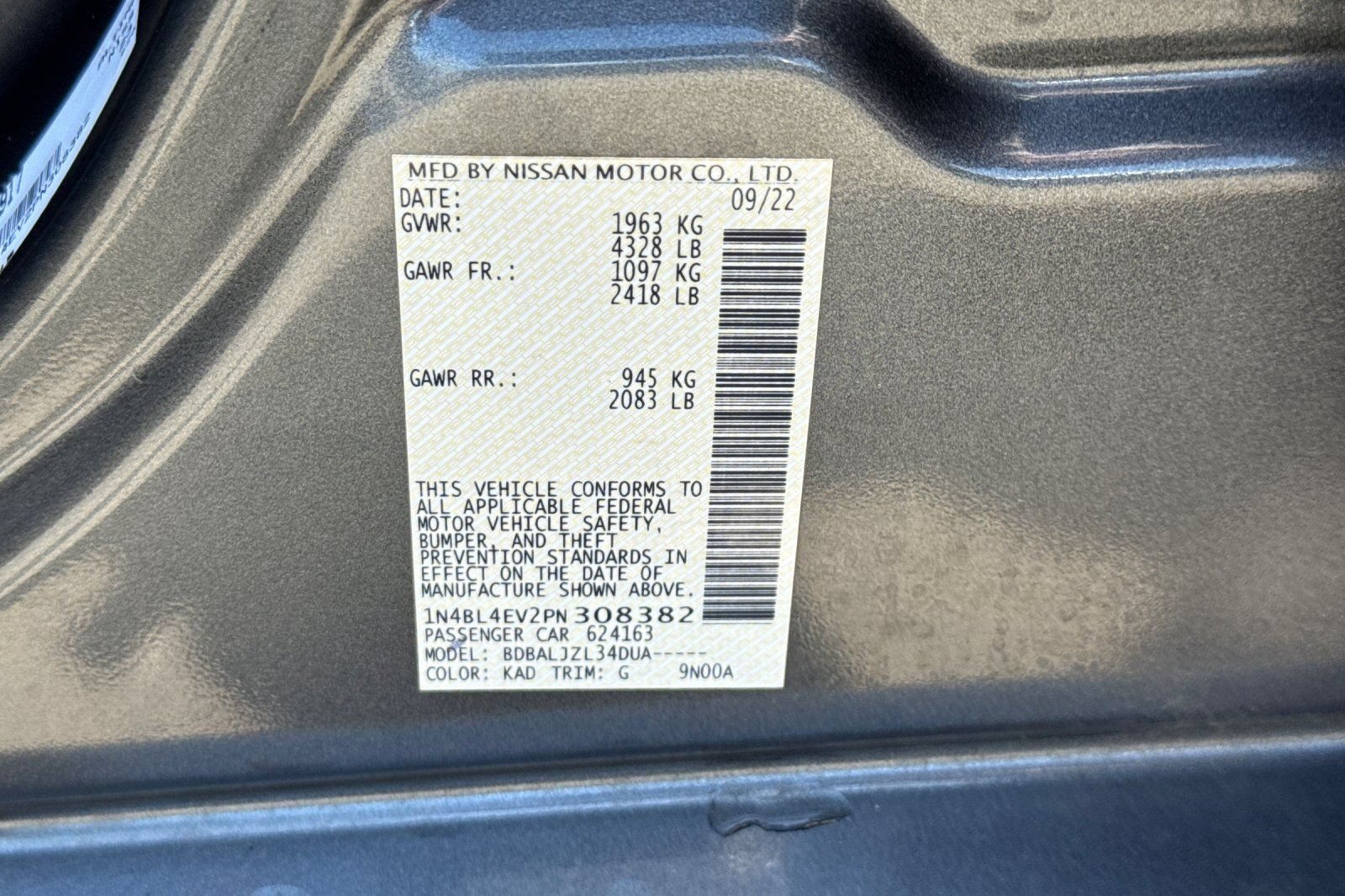 Certified 2023 Nissan Altima 2.5 SL FWD image 34