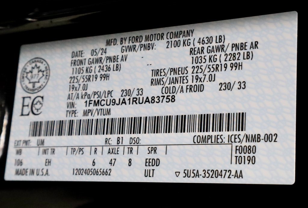 Certified 2024 Ford Escape Platinum image 32