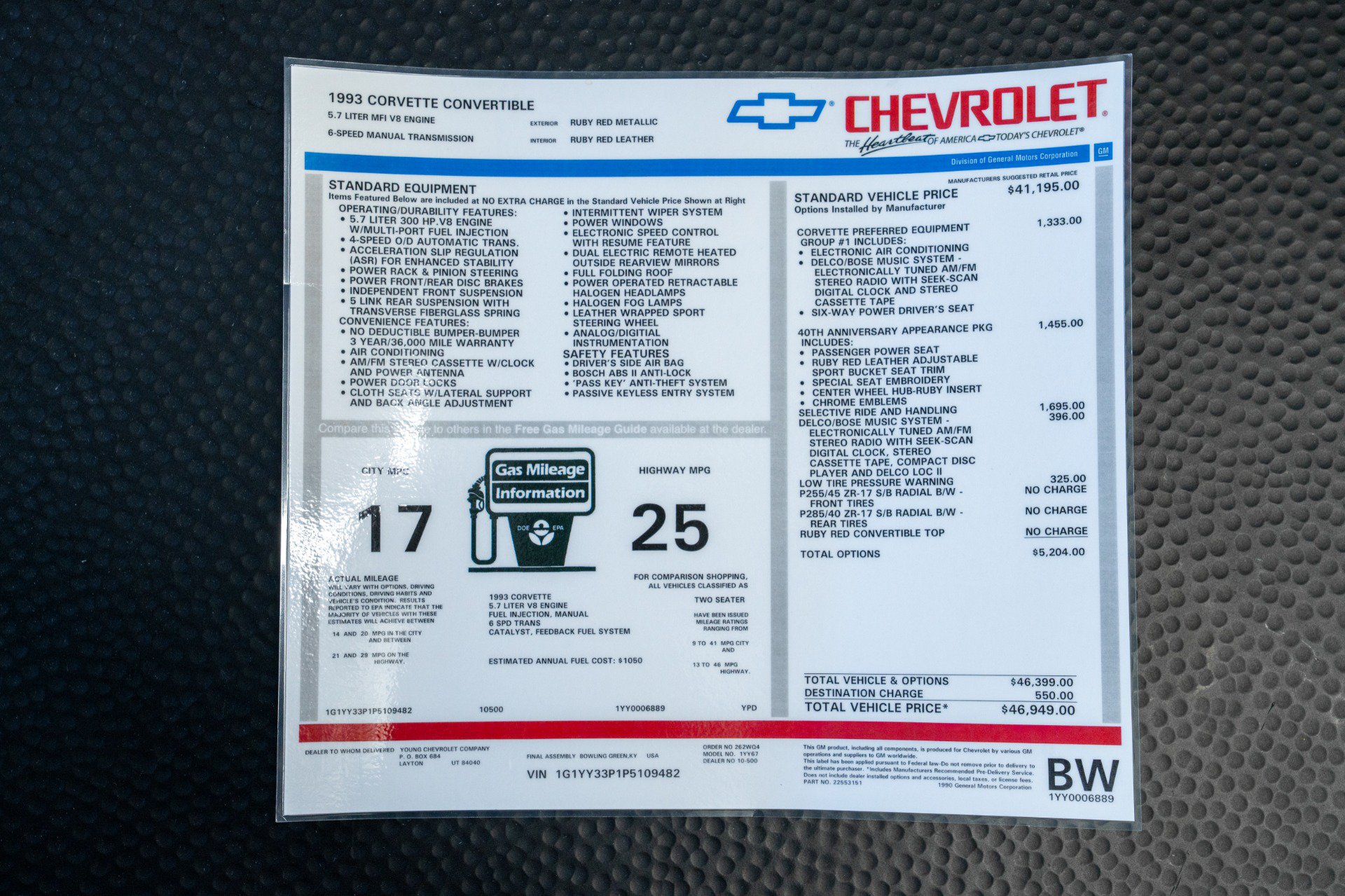 Used 1993 Chevrolet Corvette Convertible RWD image 22