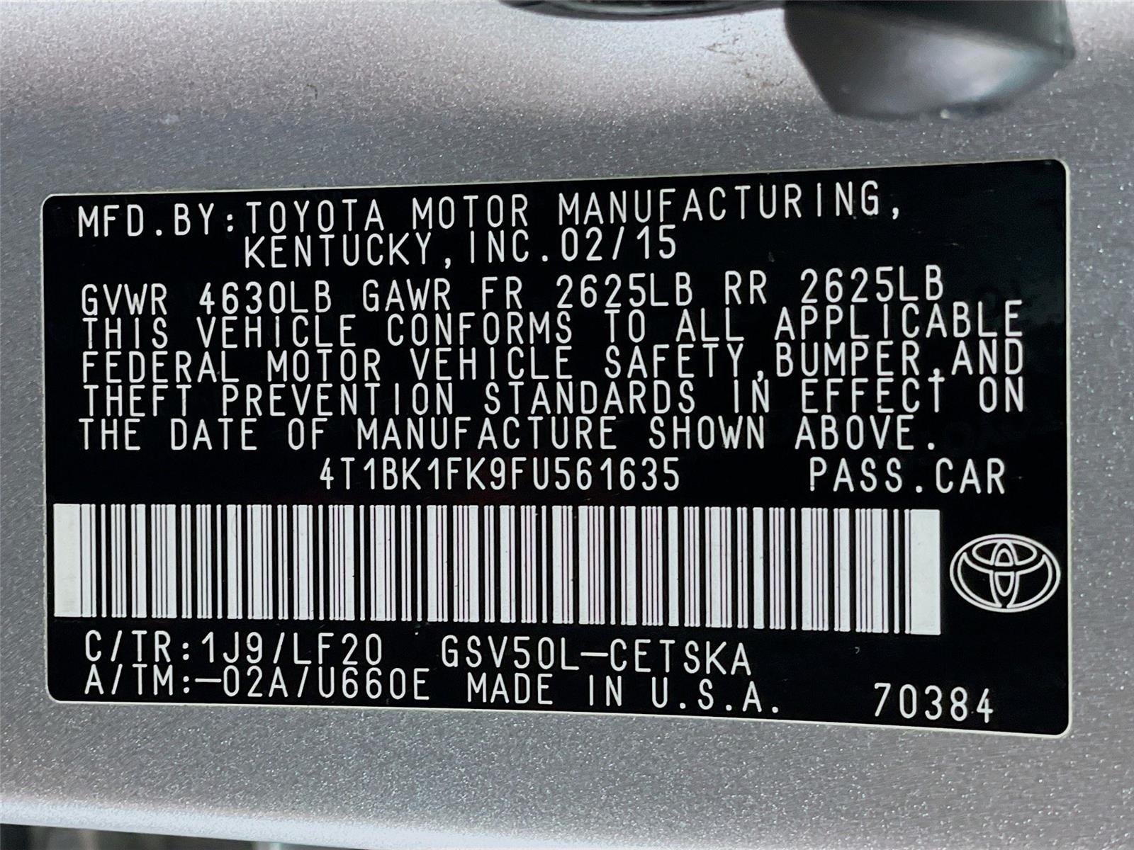 Used 2015 Toyota Camry XSE w/ Advanced Technology Package FWD image 33