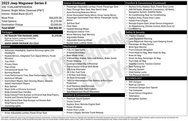 Used 2023 Jeep Wagoneer Series II w/ HD Trailer Tow Package image 36