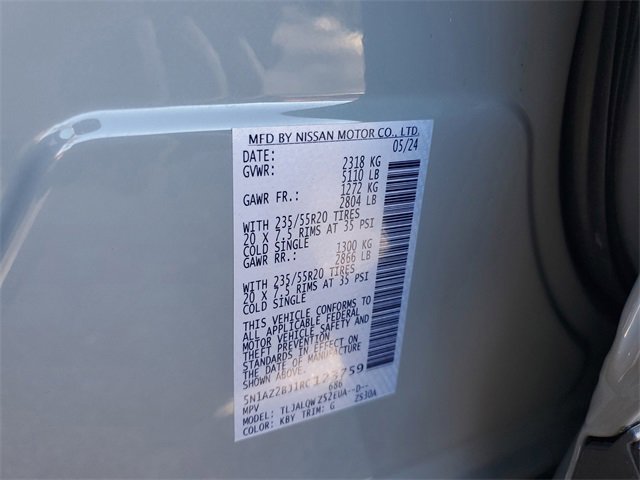 Certified 2024 Nissan Murano SV w/ SV Midnight Edition Package image 24