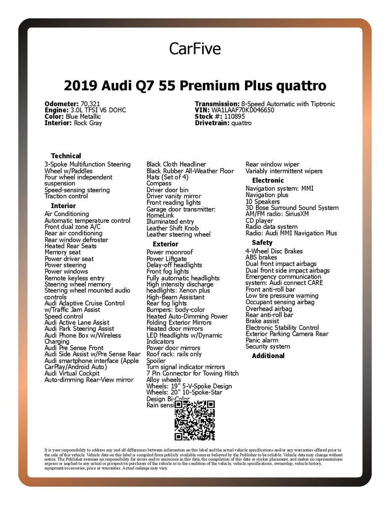 Used 2019 Audi Q7 3.0T Premium Plus w/ Premium Plus Package AWD/4WD image 30