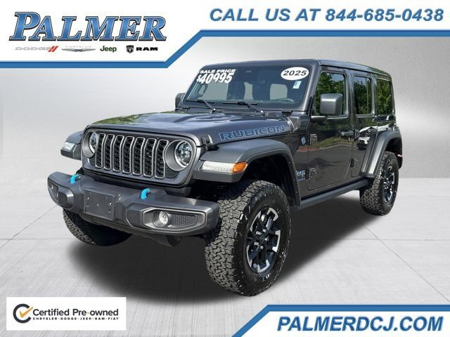 Certified 2025 Jeep Wrangler Unlimited Rubicon 4xe w/ Safety Group AWD/4WD image 1