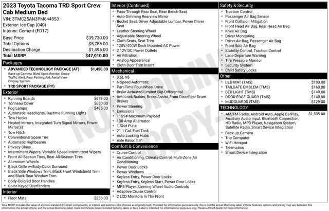 Certified 2023 Toyota Tacoma TRD Sport w/ Advanced Technology Package image 28