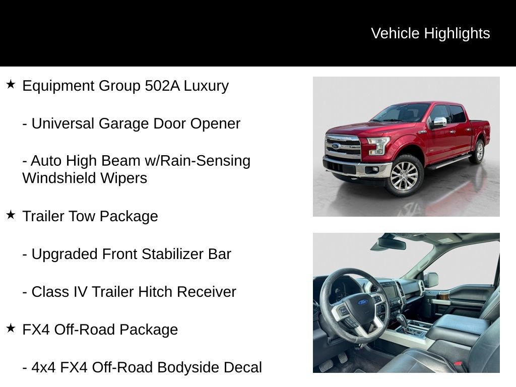 Used 2017 Ford F150 Lariat w/ Equipment Group 502A Luxury AWD/4WD image 16