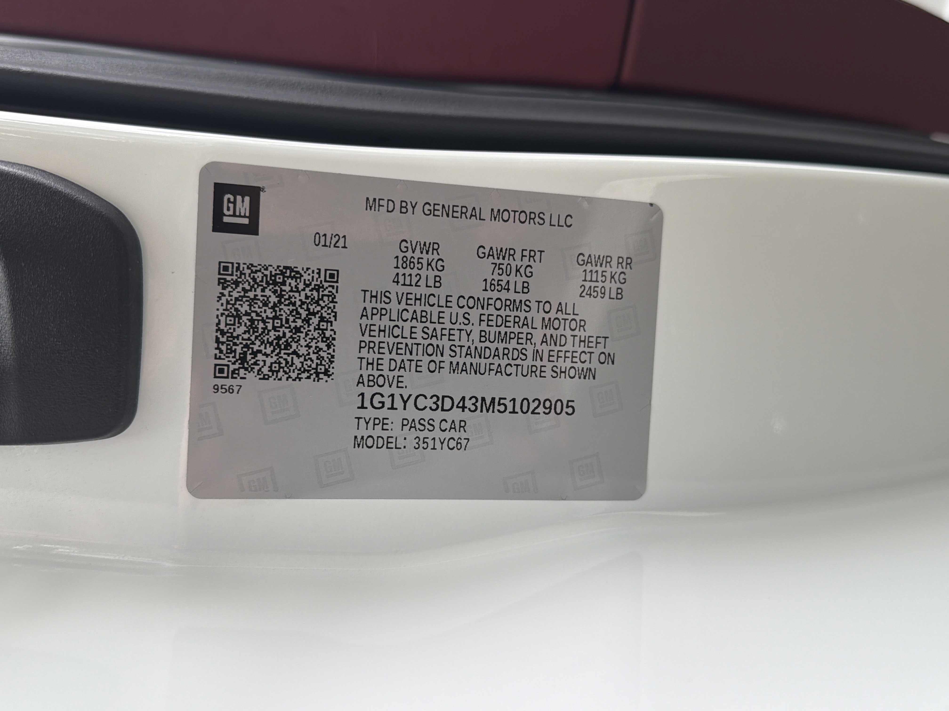 Used 2021 Chevrolet Corvette Stingray Premium Conv w/ Battery Protection Package image 32