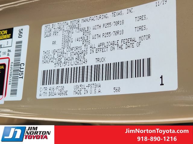 Used 2020 Toyota Tundra SR5 w/ SR5 Upgrade Package RWD image 33