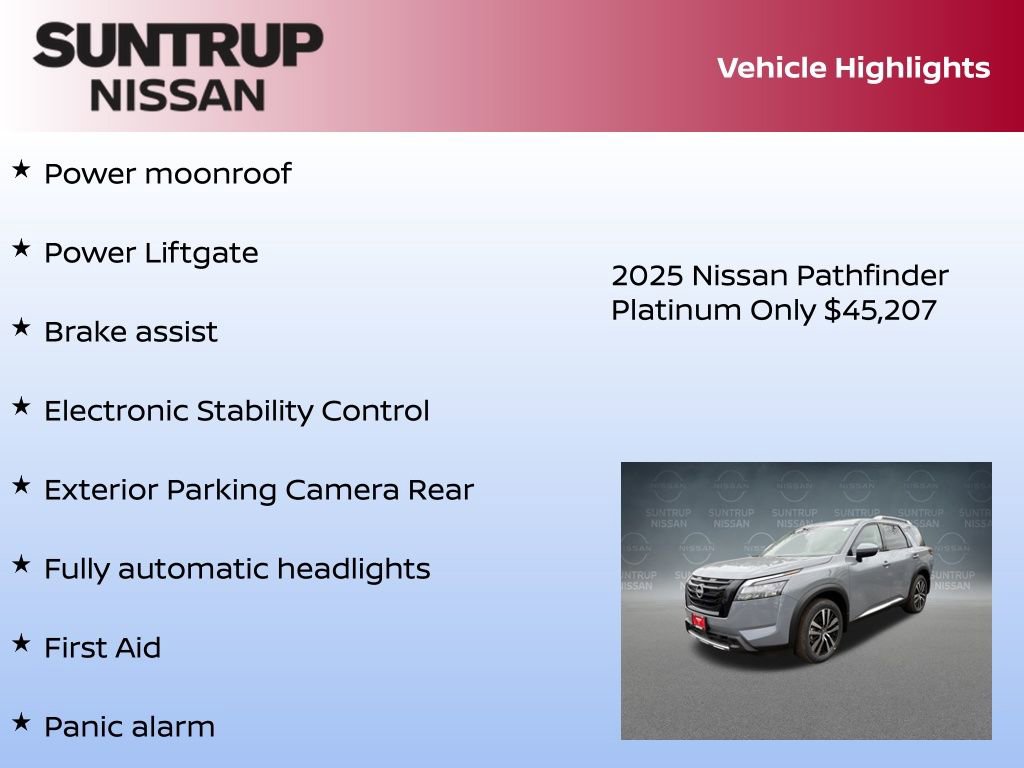 New 2025 Nissan Pathfinder Platinum w/ Black Appearance Package image 30