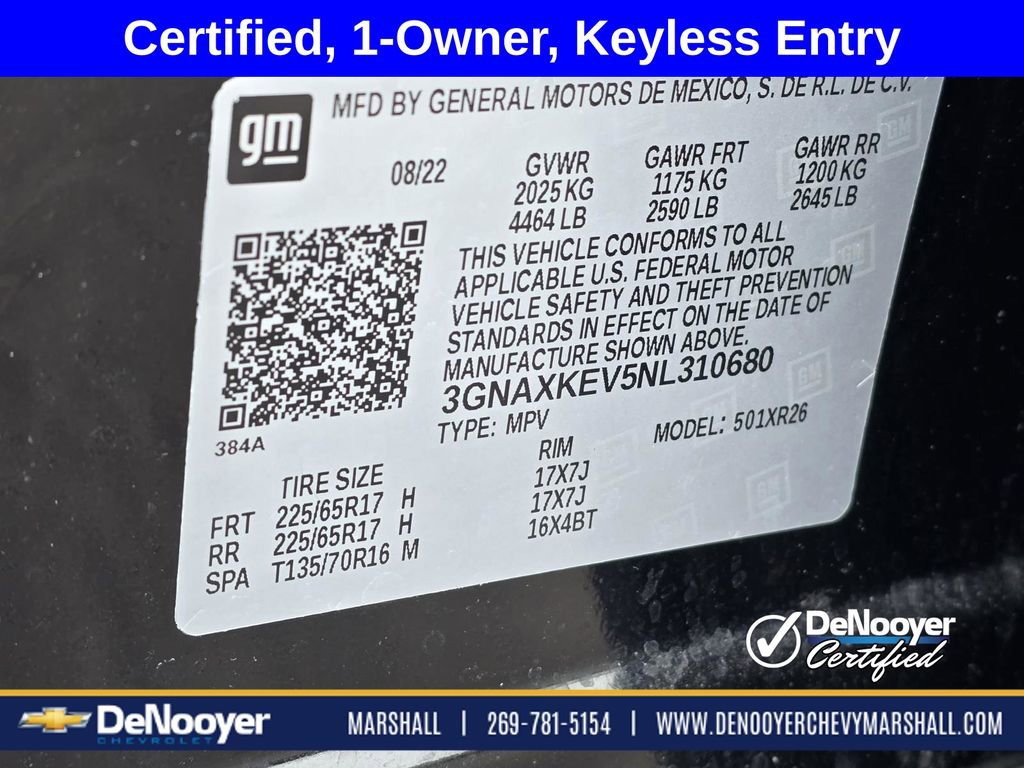 Used 2022 Chevrolet Equinox LT w/ LPO, Floor Liner Package FWD image 29