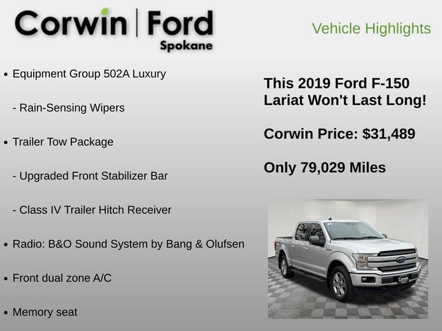 Used 2019 Ford F150 Lariat w/ Equipment Group 502A Luxury image 18