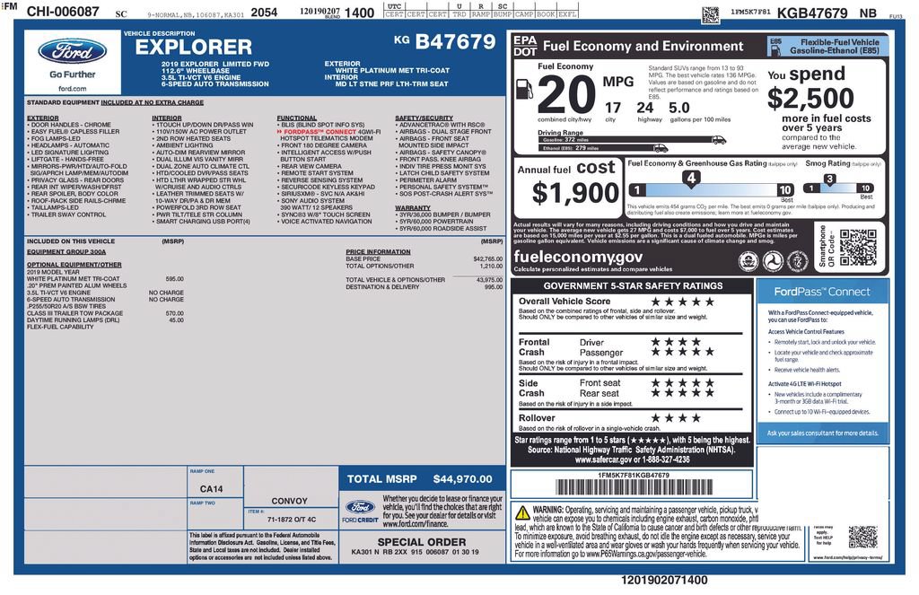 Used 2019 Ford Explorer Limited w/ Class III Trailer Tow Package FWD image 6