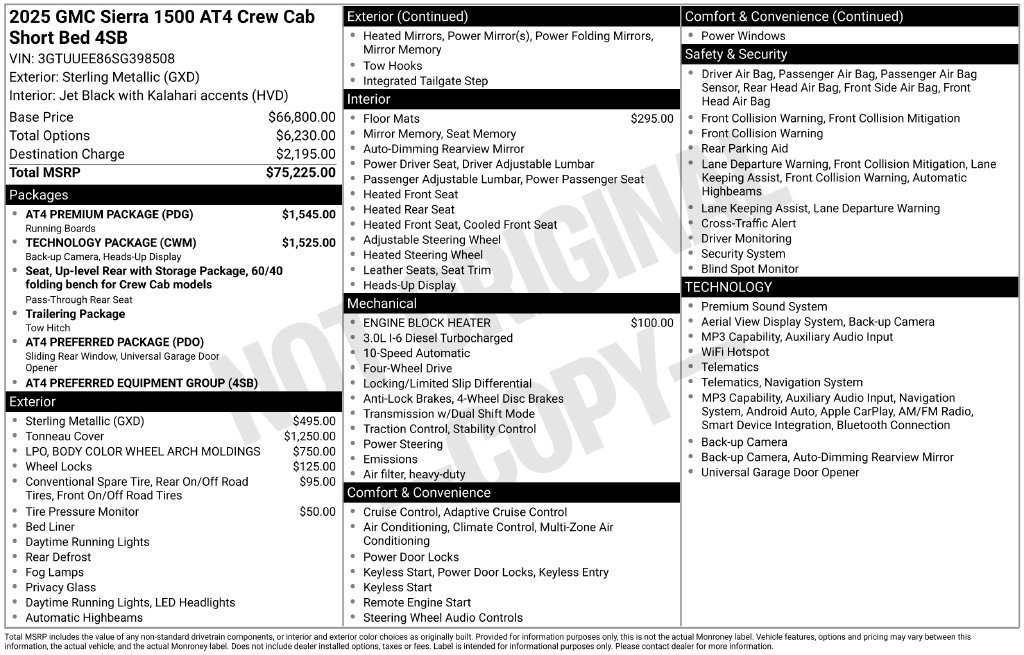 Used 2025 GMC Sierra 1500 AT4 w/ AT4 Premium Package AWD/4WD image 25