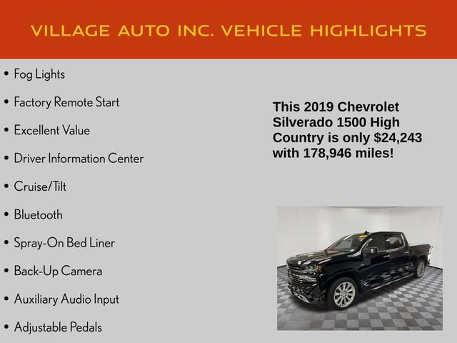 Used 2019 Chevrolet Silverado 1500 High Country w/ Technology Package AWD/4WD image 21