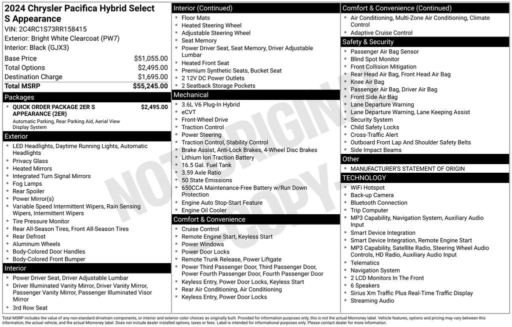 Certified 2024 Chrysler Pacifica Limited FWD image 44