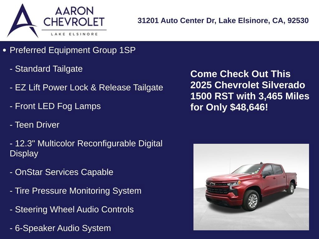 Used 2025 Chevrolet Silverado 1500 RST w/ LPO, Liner Protection Package image 15