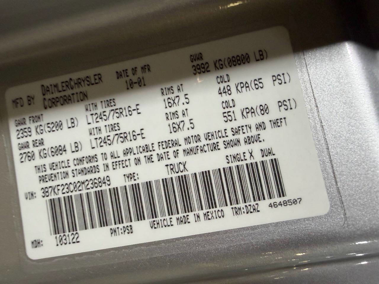 Used 2002 Dodge Ram 2500 Truck 4x4 Quad Cab image 33