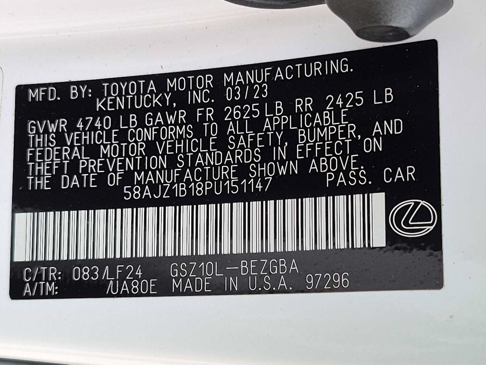 Used 2023 Lexus ES 350 F Sport w/ Accessory Package (Z2) FWD image 34