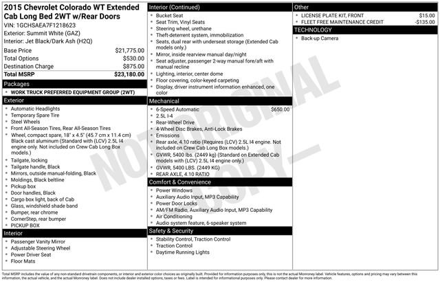 Used 2015 Chevrolet Colorado W/T image 24