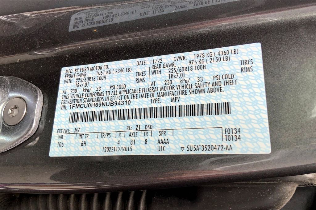 Used 2022 Ford Escape SEL FWD image 14