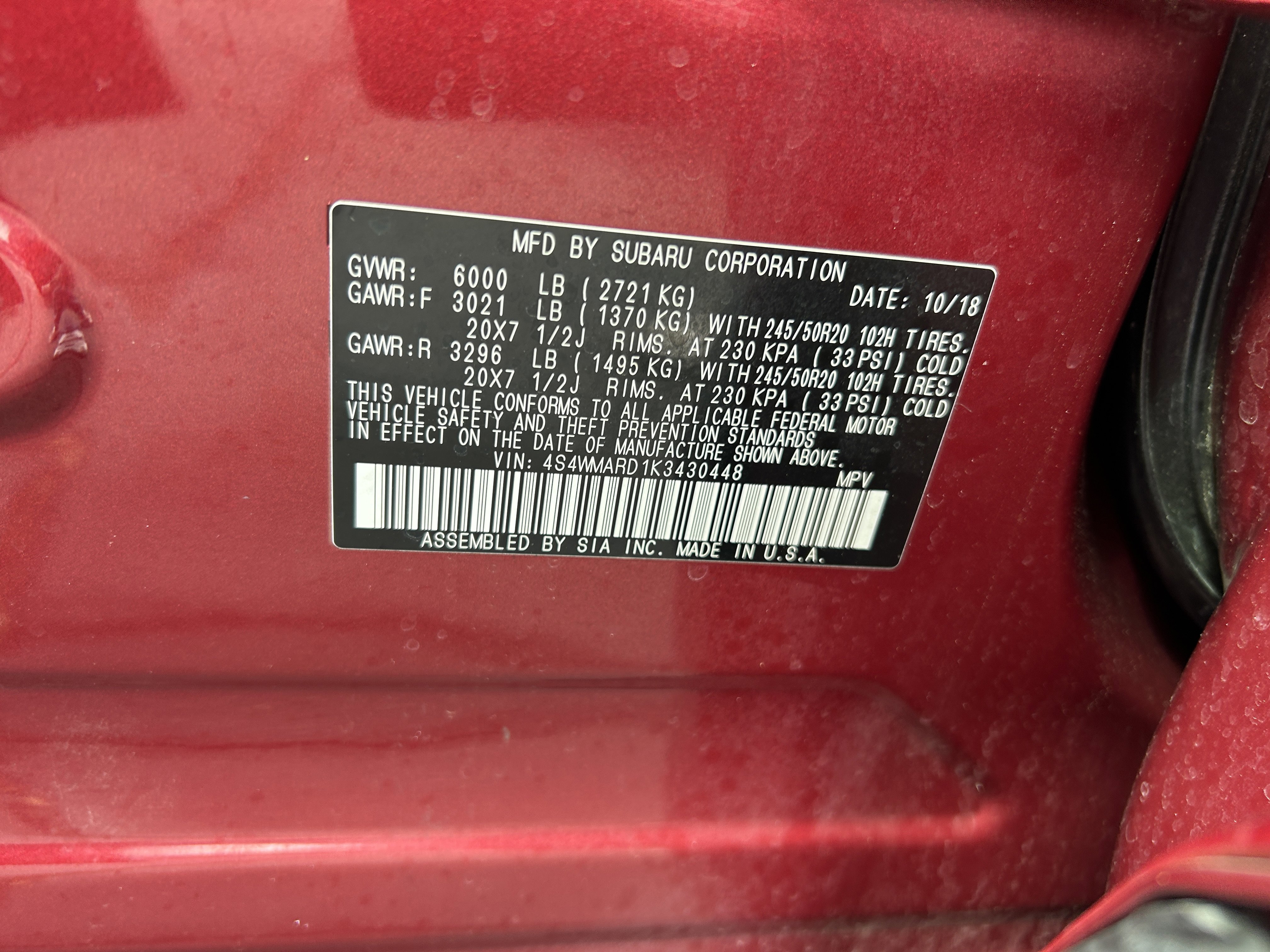 Used 2019 Subaru Ascent Touring w/ Popular Package #3 image 14