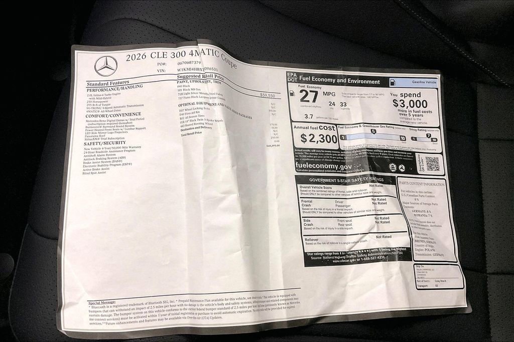 New 2026 Mercedes-Benz CLE 300 4MATIC Coupe image 13