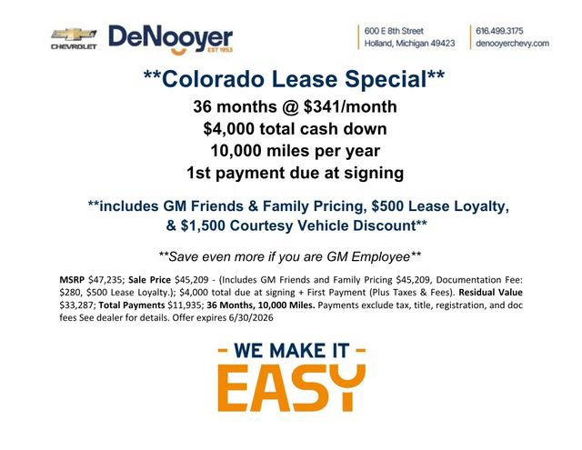 New 2026 Chevrolet Colorado Z71 w/ Technology Package AWD/4WD image 2