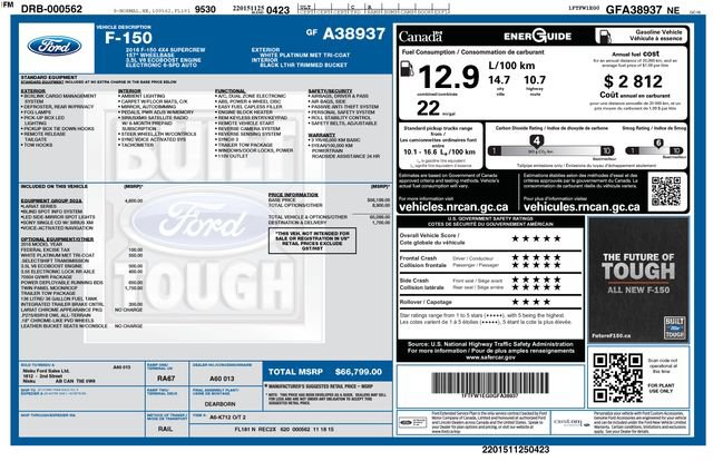 Used 2016 Ford F150 Lariat w/ Equipment Group 502A Luxury AWD/4WD image 14