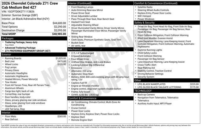 New 2026 Chevrolet Colorado Z71 AWD/4WD image 4