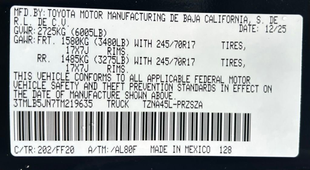 New 2026 Toyota Tacoma SR5 image 24