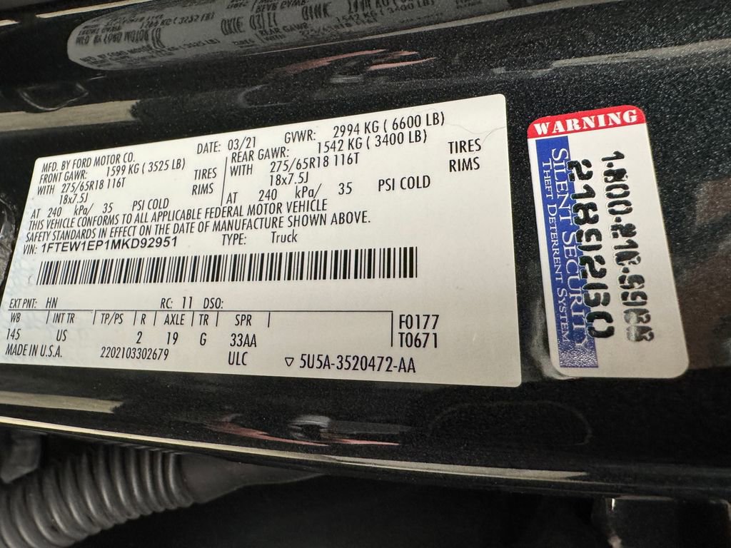 Certified 2021 Ford F150 XLT w/ Equipment Group 302A High image 28