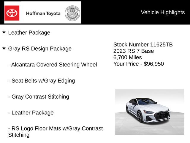Used 2023 Audi RS 7 Sportback AWD/4WD image 5