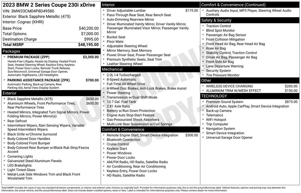 Used 2023 BMW 230i xDrive Coupe w/ Premium Package image 3