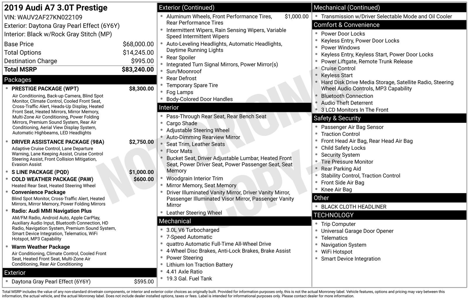 Used 2019 Audi A7 3.0T Prestige w/ Prestige Package image 28